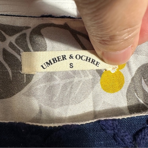 Umber & Ochre reversible dress, size small, blue/floral, luxury brand, long slv. - Picture 5 of 12